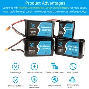 Senchtec 400080001200016000mAh 3.6-3.75V 20-50c 1500Cyc 300WhKg Xt60 1Y - Shenzhen Senchtec Technology Co., Ltd. - China