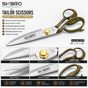 Manual textile cutting scissor with comfort handle - SIKBRO INSTRUMENTS - Pakistan