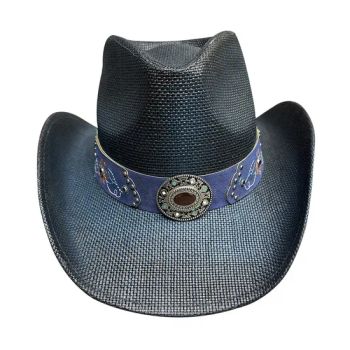 Custom Logo Western Cowboy Fashion Hats Straw Men Woven Hats - Baoding Hexin Imp. & Exp. Trading Co., Ltd. - China