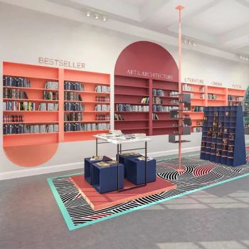 Design Custom Modern LED Lit Eco-Friendly Wooden Bookshop Display Wall Shelves - Guangzhou Brutalist Store Display Products Co., Ltd. - China