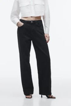 New Trend Black Loose Wide Leg High-Waisted Style for Ladies Denim Jeans - G-TOP GARMENTS CO., LTD. - China