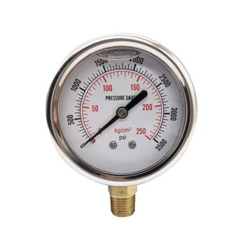 Stainless Steel CAS High Bourdon Tube Gauge Pressure Oil Pressure Gauges Bar Pressure Gauge - Ningbo Godeson instrument Technology Co., Ltd. - China