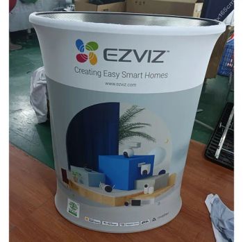 Custom Portable Fabric Pop-up Counter Display for Trade Shows and Exhibitions Reception Table Podiums Stand Promotion Tables - Foshan Dasi Metal Technology Co., Ltd. - China