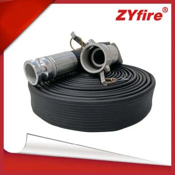 Zyfire Flexible Large Diameter Rubber Layflat Hoses Black Water Supply Hose - ZYfire Hose Corporation - China