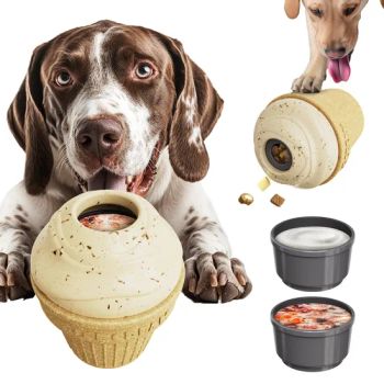 Fillable Wet Food Leak-Proof Pet Dog Chew Toys Ice Cream Cone Dog Toys - Ningbo Junxiang E-Commerce Co., Ltd. - China