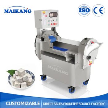 Industrial Grade Electric Food Carrot Potato Radish Chopper Cutter Machine for Large Scale Vegetable Processing Plants Fried Freeze-Dried Fruit Chip Line - Zhucheng Maikang Mechanical and Electrical Technology Co., Ltd. - China