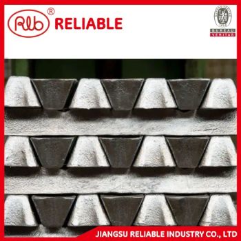 Aluminum Alloy Ingot/ Aluminum Master Alloys Al-Mn25% Alloys Origin China Model NO. AlMn25% Trademark Reliable Specification - JIANGSU RELIABLE INDUSTRY CO., LTD. - China