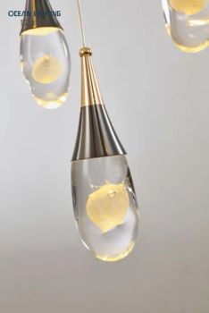Crystal Pendant Lamp LED Pendant Lamp Shade Glass Om822504-1 - Zhongshan Ocean Smart Lighting Co., Ltd - China