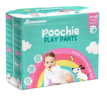 Poochie Play Pants Baby Diapers Fit Perfect Fit Packaging Polybags Texture Ultra-soft Absorbency Advanced Shelf Life 36 Months - Romsons Group India - India