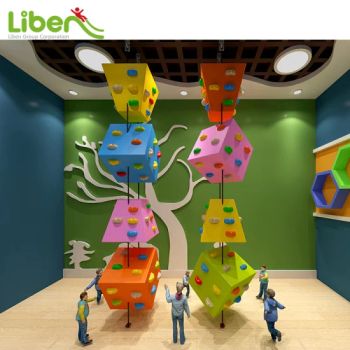 Customized High Quality Kids Indoor Climbing Walls Origin China Type Children Material LLDPE Trademark Liben Wall Type Upside - Liben Group Wenzhou Toy Co., Ltd. - China