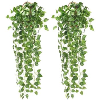 Artificial Plants Vine Leaves Ratten Hanging IVY Fake Flowers Wall Creeper Wedding Home Garden Decoration Grape Ratten Leaves - Shine Peak Group (HK) Limited - China