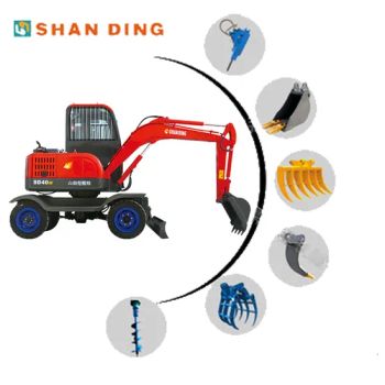 China Mini Excavator 4ton Wheel Excavators Mini China Cheap Wheel Excavator Mini Excavadora Mini Digger Mini Excavator - Shandong Davoo Machinery Co., Ltd. - China