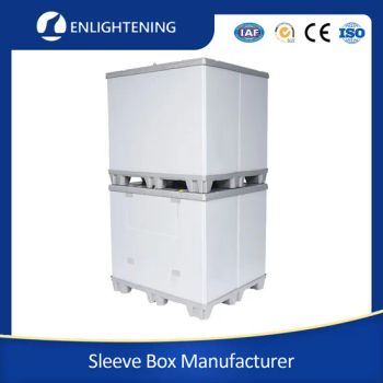 Corrugated Automotive Sleeve Anti-Static Treatment UV Resistance Customized PP Solid Foldable Plastic Pallet Box Volume 800L with ISO - Enlightening Pallet Industry Co., Ltd. - China