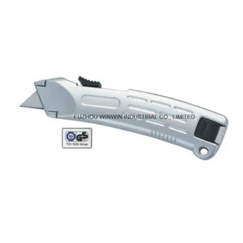 Auto-Retractable Safety Knife Utility Knife with Aluminum Handle (WW-UK1577) - FUZHOU WINWIN INDUSTRIAL CO., LIMITED - China
