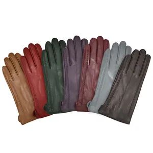 Wholesale Winter Warm Genuine Leather Gloves for Women Size XL Color Custom Origin China MOQ 100 Pairs Gender Unisex Trademark - Hebei Dishixiao Gloves Manufacture Co., Ltd - China