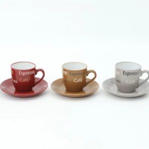 Customizable 3oz Colorful Glazed Stoneware Espresso Mug Set Shape Round Origin China Style Creative Usage Daily Use Color Multicolor - Changsha Happy Go Products Developing Co., Ltd. - China