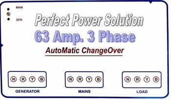 63 Amp Automatic Changeover Switch Three Phase NHP Ring Type Thimble Connection For 100 A Operating Voltage Range 130-280 Vac - Perfect Power Solution - India