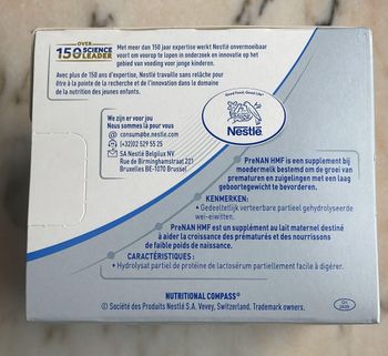 Nestlé PreNan Human Milk Fortifier Sachets 72x1g per pack Product Form Sachets Protein Density 3.6g Per 100 Kcal Packing Size 72 Sachets Per Box (1g Per Sachet) - SILVERSTONE IMPORT AND EXPORT LIMITED - Tanzania