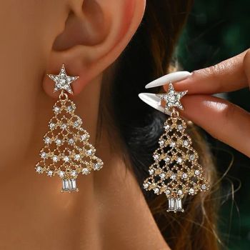Trendy Fashion Dangle Geometric Christmas Zinc Alloy Women Earrings (CFNVJ25002) - Guangzhou Chifo Technology Co., Ltd. - China