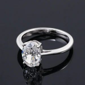 Oval Cut Diamond Moissanite Ring Provence Classic Fine Jewelry Def Color Moissanite 14K White Gold Ring - Wuzhou Provence Jewelry Co., Ltd. - China