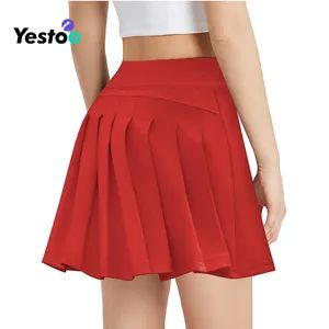 Girls Tennis Skirt with Shorts Pleated Back Kids Golf Skort Workout Running Sports Athletic Skirt with Pockets - Amoy Yestoo Apparel Co., Ltd. - China