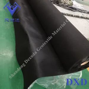 Road Use PP/Pet Non-Woven Geotextiles Soil Filter Fabrics Permeate Non-Woven Geotextile Black Color 150GSM with Thermal Treatment - Shandong Dexuda Geotextile Material Co., Ltd. - China