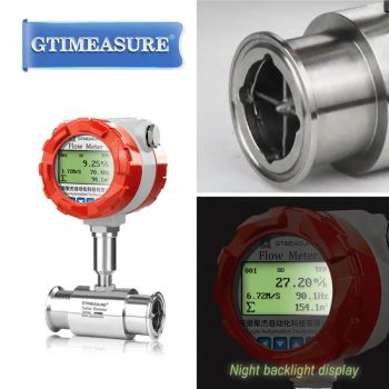 Stainless Steel 304 316L Flow Meter 4-20mA Liquid Turbine Flowmeter Clamp Connection - Wuhu Jujie International Trade Co., LTD - China