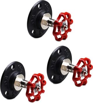 3 PCS Industrial Pipe Red Handwheel Coat Hook Racks Clothing Rack Heavy Duty Coat Rack Wall Towel Hooks Garment Rack for Hanging - Hebei Hanghong Trading Co., Ltd. - China