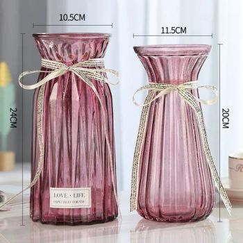 Ins Creative Blown Striped Clear Glass Vase Hydroponic Color Decoration Vase - LIANYUNGANG KAESHING INTERNATIONAL TRADING CO., LTD. - China