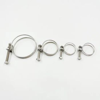 304 Stainless Steel Pipe Clamps Adjustable Double Wire Hose Clamp - Guangzhou 247 International Co., Ltd - China