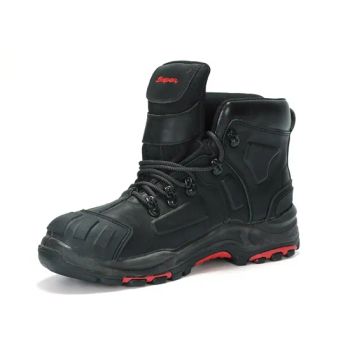 Black Leather Steel Toe Prevent Puncture Cheap Men Safety Shoes Industrial - Handan City Lu an Shoes Co., Ltd - China