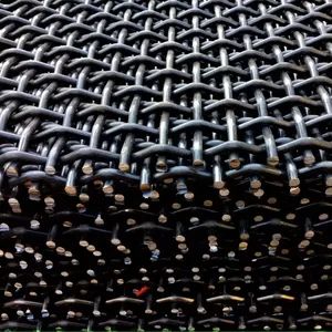 Iron Wire Mesh 25mm Hooked Vibrating Sieve Crusher Mine Quarry Screen Mesh 65mn 45# Crimped Woven Metal Vibrating Screen Mesh - Boye County Zhongheng Metal Products Co., Ltd. - China