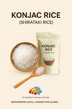SlimShape Konjac Rice, Low Calorie & High Fiber Texture High Fiber Calorie Content Low Calorie Grade Grade A – Premium Food Grade - PT. Synergy Natura Optima - Indonesia
