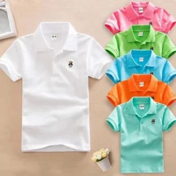 Summer New Boys Short Sleeve Polo Shirt 2-18y Children Lapel Solid Color Clothes Kids Cotton School Uniform Polo Shirts - NANCHANG LANGMAI CLOTHING CO., LTD. - China