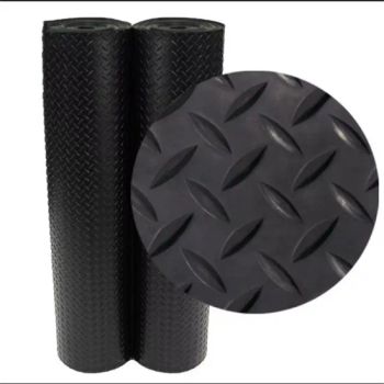 Anti Slip and Wear Resistant Rubber Rolls Mat Black Diamond Willow Leaf Pattern Rubber Sheet for Gym - Nanjing Gubai Rubber & Plastic Co., Ltd. - China