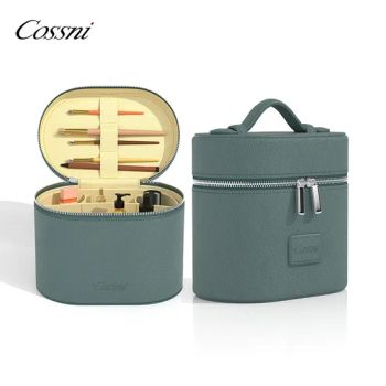 Trend Cosmetic Bags Cases Custom Logo Compartment Leather Travel Vanity Makeup Bags - Dongguan Changrong Handbag Co., Ltd. - China