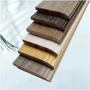 White Solid Wood Lacquer Primer Traditional Style Baseboard Molding - Huzhou Bogao Building Materials Co., Ltd. - China