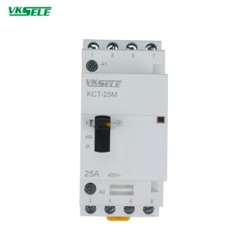 Kct-25m 4pole 25A Household Contatcor Manual Type 4no 4nc 2no2nc Modular Contactor - Zhejiang Weikesen Power Technology Co., Ltd - China