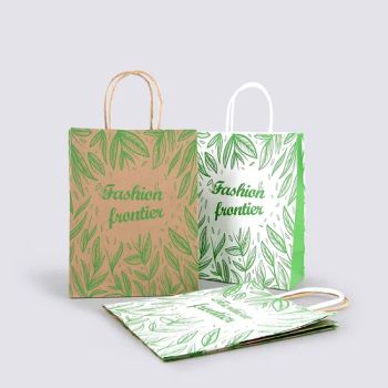 Custom Logo White Brown Kraft Paper Shopping Bags with Handles Gift Craft Packaging - Wuhan Ecopak Technology Co., Ltd - China