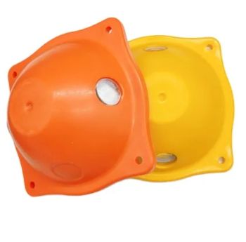 65mm Yellow Orange Reflective Plastic Road Stud Reflector Cat Eyes Highway Road Traffic Pavement - Beijing Roadsafe Technology Co., Ltd. - China