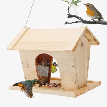 Garden Decoration Indoor and Outdoor Bird Feeder Wooden Hanging Birdhouse - PIN INTERNATIONAL (NINGBO) LTD. - China