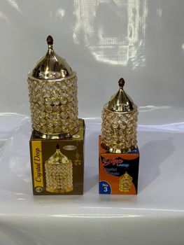Brass Crystal Akhand Diya with Glass (15 cm) Height 15 cm Occasion Festival Origin Made In India Usage/Application Home Glass Cover With - Decorative Handicrafts - India