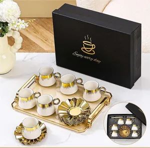Luxury Arabic Espresso Cup Set 6PCS with Reusable Ceramic Cups - Wenzhou Cathylin International Trade Co., Ltd. - China