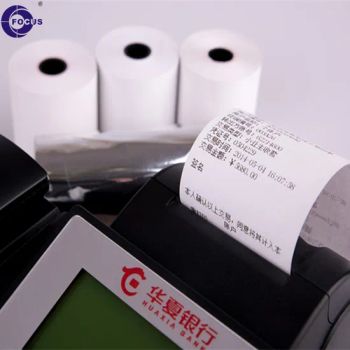 ATM Thermal Paper Color White Origin China HS Code 481690 Coating Coated Grammage 45-80 Trademark FOCUS Image - Qingdao Focus Machinery Co., Ltd. - China
