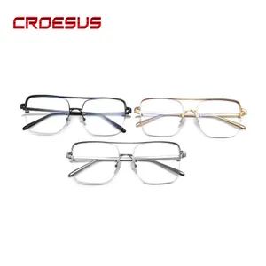 Stylish Blue Light Blocking Metal Eyeglass Frames for Men and Women - Wenzhou Croesus Optical Co., Ltd. - China