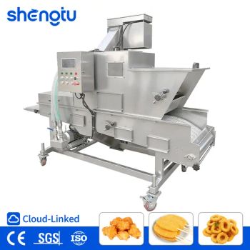 Automatic Vegetable Onion Ring Eggplant Casserole Breading Machinery Liquid Coating System - Shandong Shengtu Bufan Intelligent Technology Co., Ltd. - China