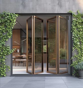 Aluminum Glass Door Soundproof Accordion Patio Folding Doors - Guangdong Jinhuahai Aluminum Co., Ltd. - China