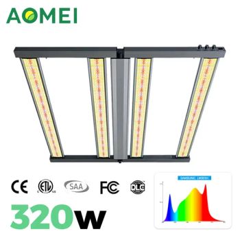 320W Full Spectrum LED Grow Light with UV/IR & 2.8μ Mol/J 5*5FT Coverage for Cultivation - Shenzhen Aomei Lighting Technology Co., Ltd - China