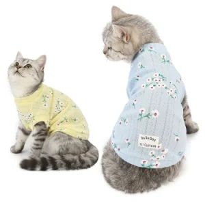 Spring Autumn Cute Lovely Little Cat Dog Shirts Cute Pet Clothes - Skylark Network Co., Ltd. - China