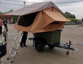 Small Travel Camping Tent Trailer Color Green Condition New Tire Number 2 Other Customer Origin Qingdao, China Transport Package - Qingdao Haylite Machinery Co., Ltd. - China